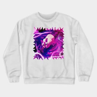 Pink Snow Lynx Cat on the Disco Coaster Crewneck Sweatshirt